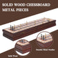 Premium Solid Wood Cribbage Board Game Set - 2/3/4 Player Classic Card Strategy Game with Integrated Storage, Metal Pegs & Deck of Cards | Elegant