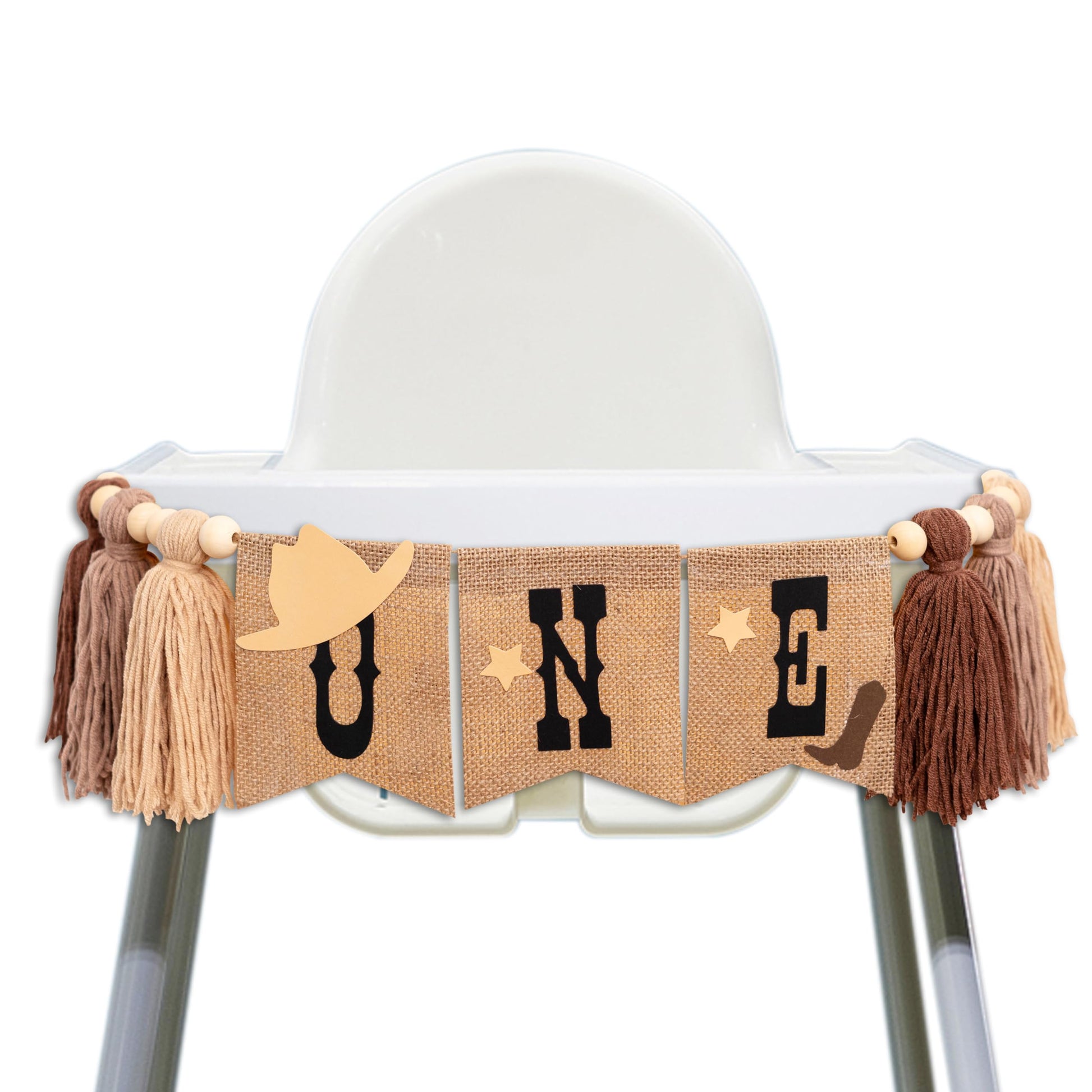 GIOGUK Cowboy First Birthday High Chair Banner My First Rodeo Banner