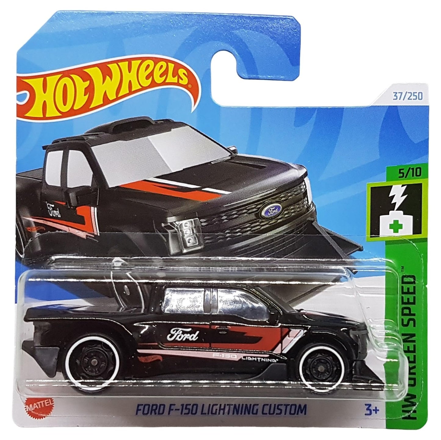 Hot Wheels Ford F-150 Lightning Custom Black HW Green Speed 5/10
