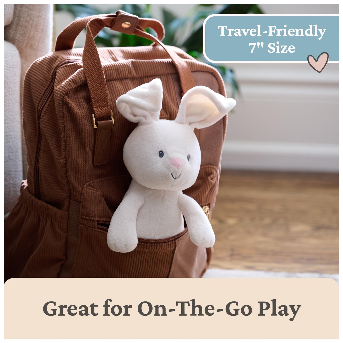 GUND Baby Peek-a-Boo Flora 7-Inch Bunny Squeeze-Activated Plush Toy