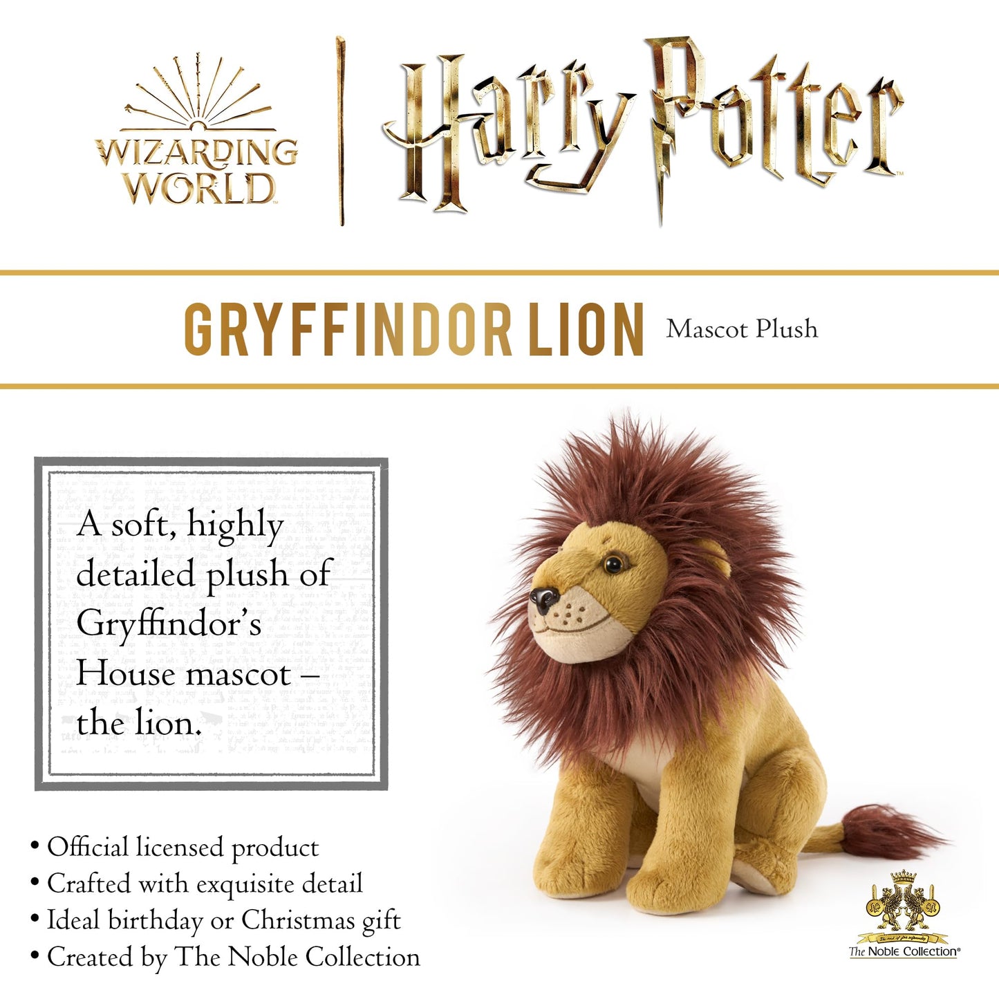 The Noble Collection Harry Potter Plush Gryffindor Mascot