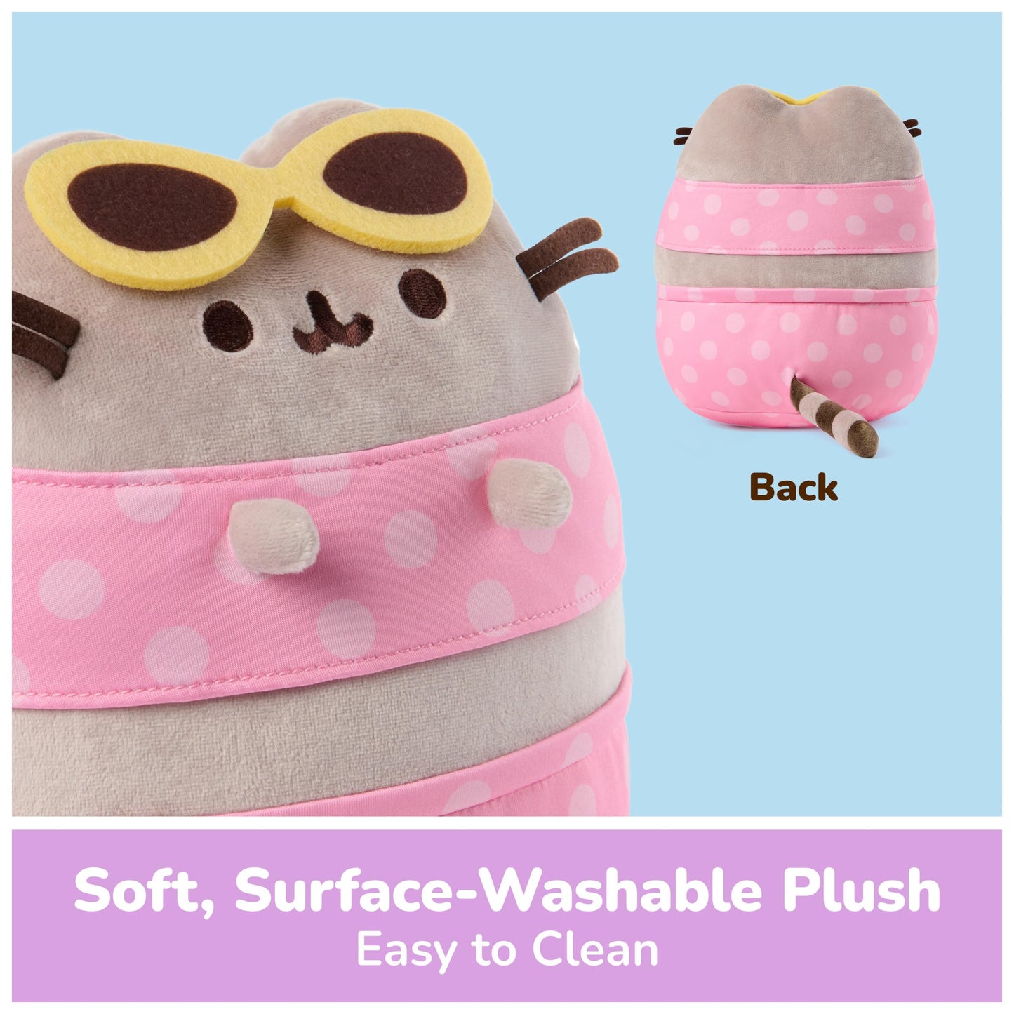 GUND Pusheen Pool Party 9.5-Inch Plush Toy for Ages 8+