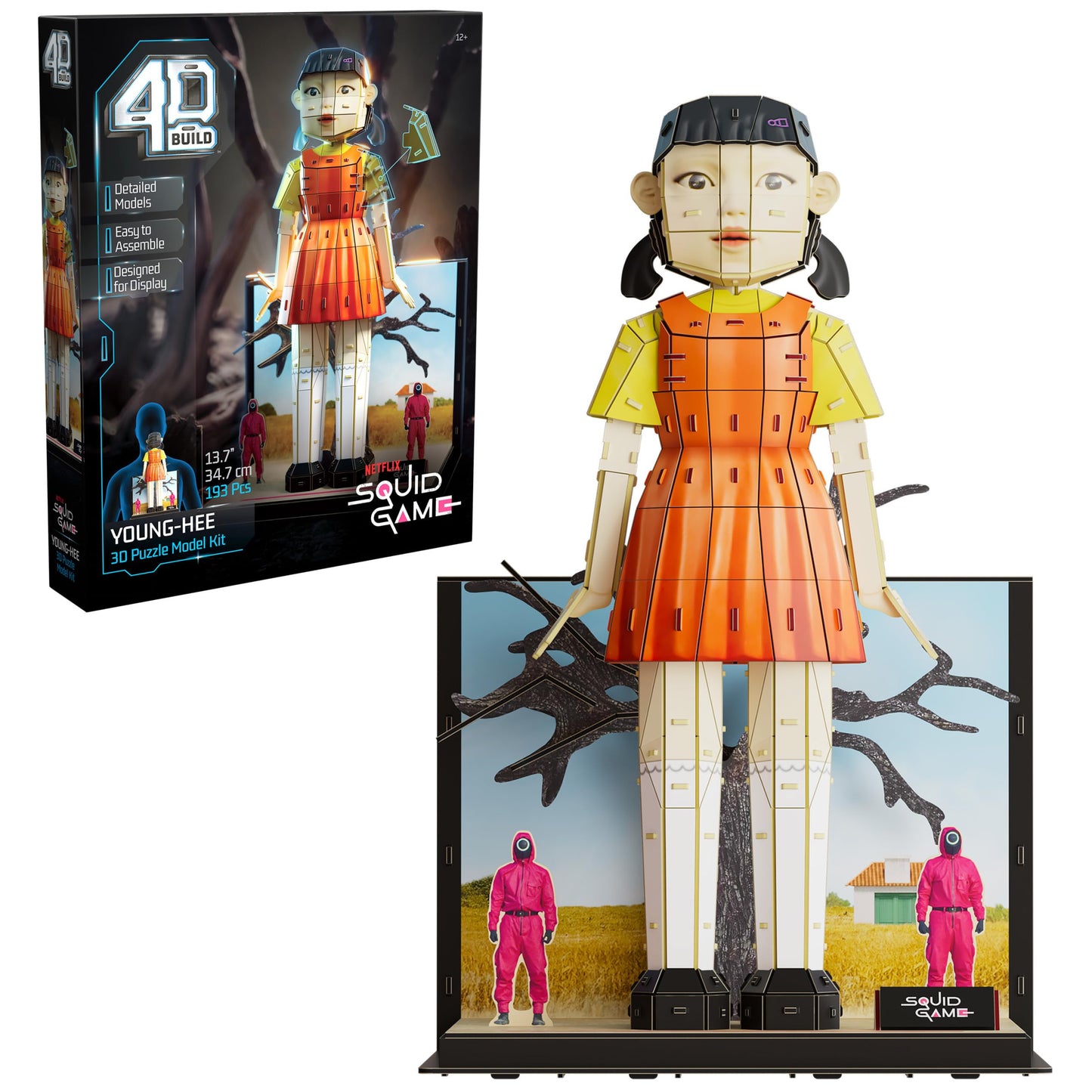 4D Build, Squid Game Young HEE Doll 3D Model Kit, Squid Game Collectibles & Desk Décor, Adult Puzzle, Building Toys, 3D Puzzles for Adults & Teens