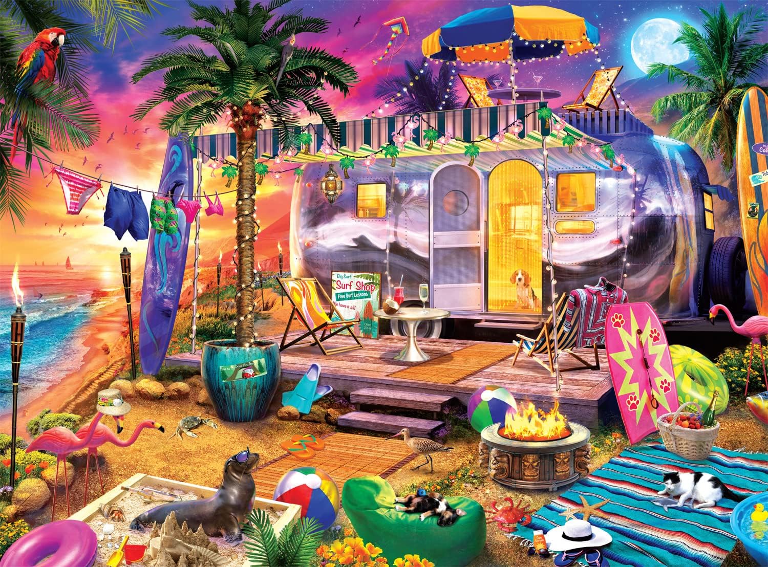 Buffalo Games - Jeff Haynie - Beach Holiday - 1000 Piece Jigsaw Puzzle For Adults -Challenging Puzzle Perfect for Game Nights - Finished Size is 26.75