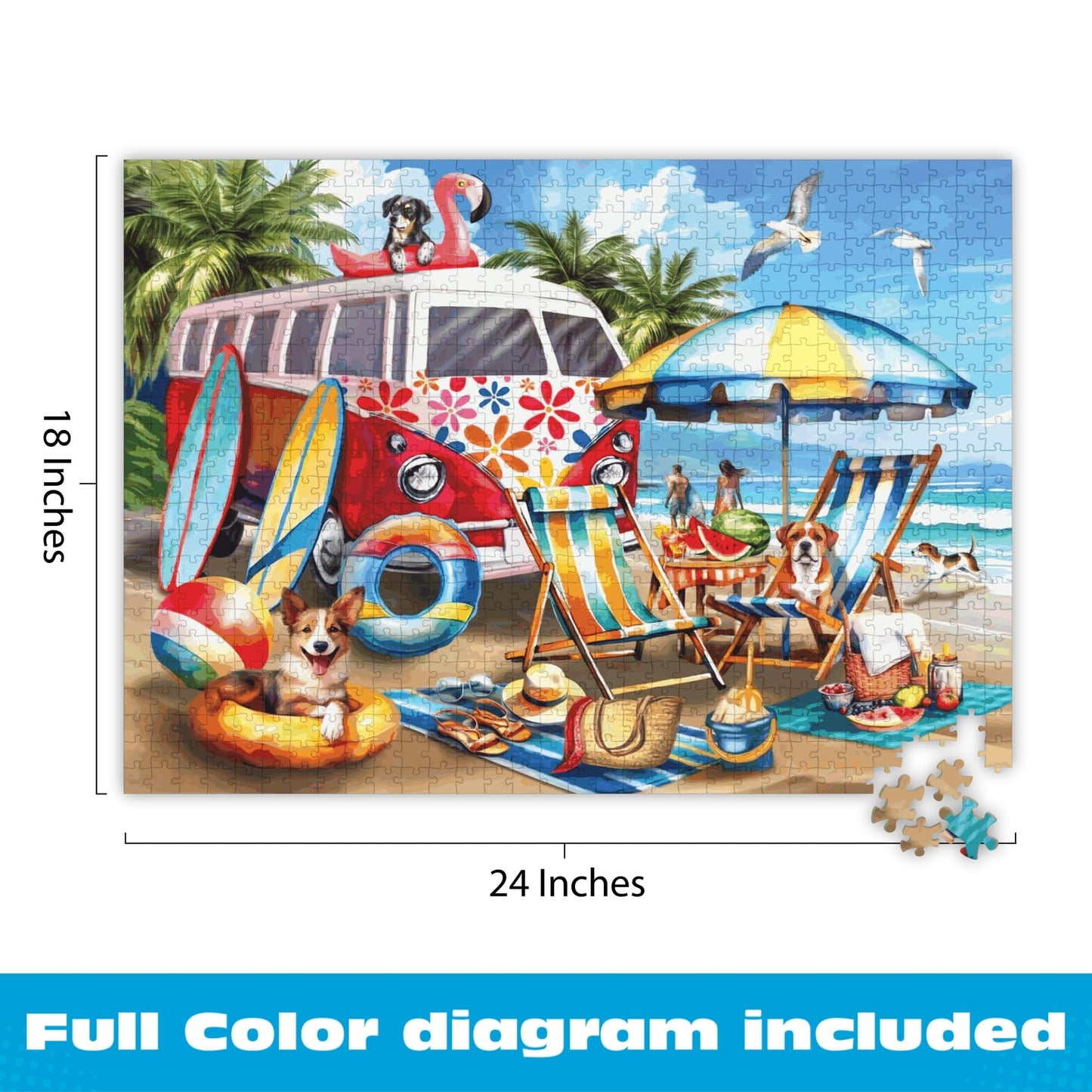 Buffalo Games - Dog Days of Summer - 750 Piece Jigsaw Puzzle for Adults