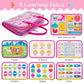 Freebear Busy Board Toddler Travel Toys Quiet Book Sensory Board for Toddlers 1 2 3 4, Montessori Educational Toys for 3 4 Year Old Girls Boys Gift