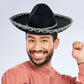 GiftExpress 2 Pack Black Mariachi Sombrero Hat with Silver Trim, Sombrero for Cinco de Mayo, Halloween Costume, Mexican Fiesta Costume