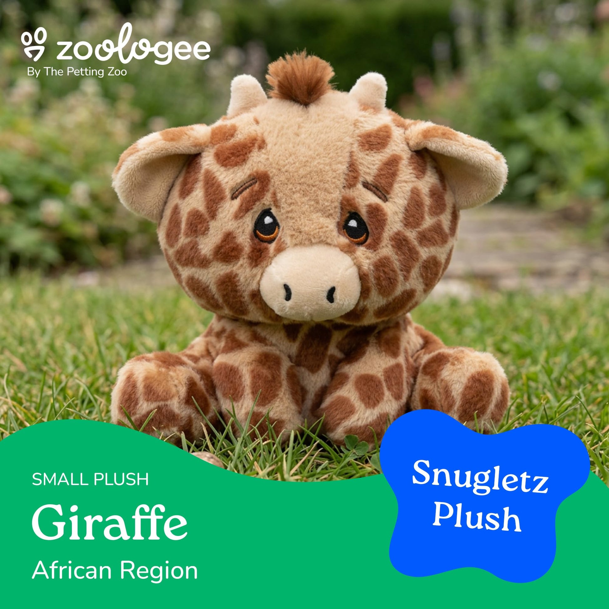 The Petting Zoo Giraffe Stuffed Animal Plushie, Gifts for Kids, Snugletz Zoologee Plush Toy, 7 in
