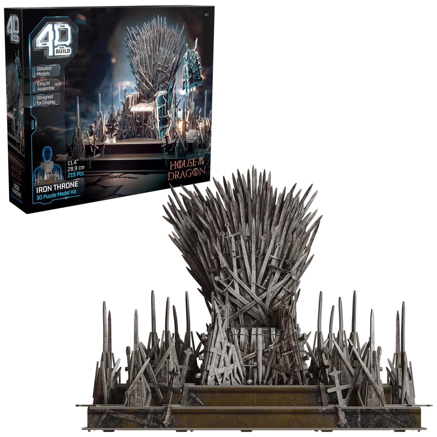 4D Build Game of Thrones Iron Throne 3D Puzzle Model Kit for Adults
