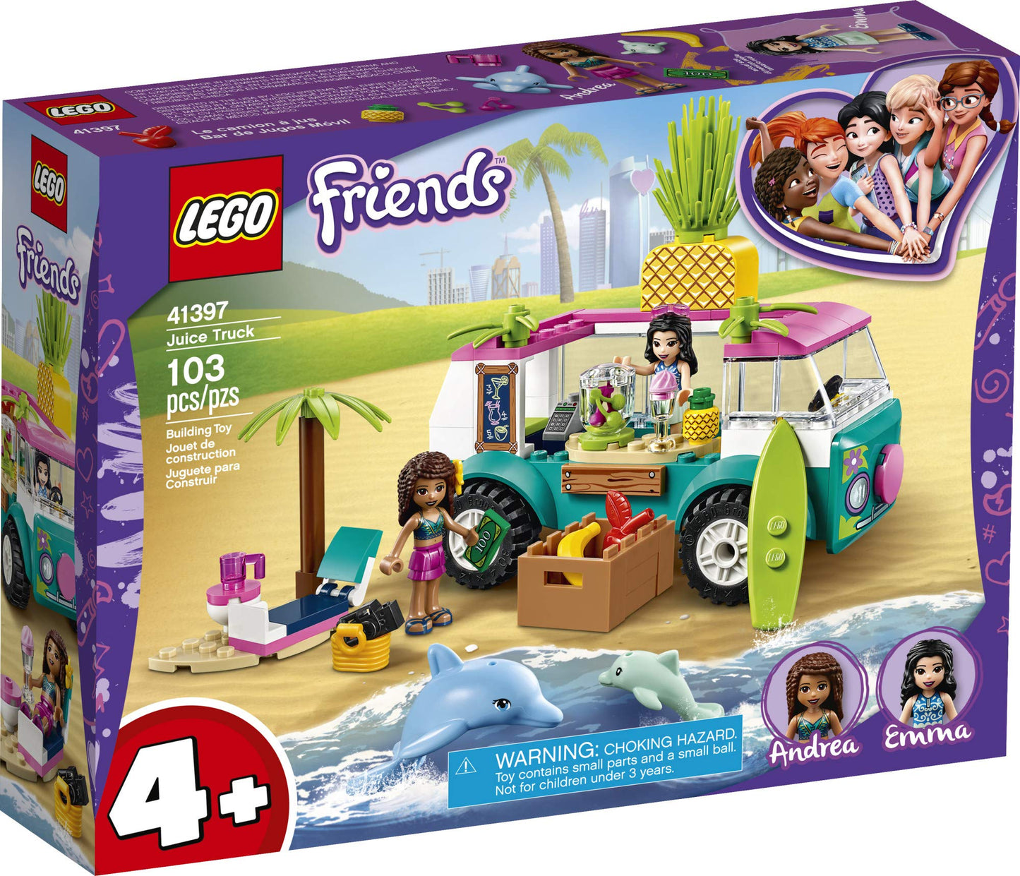 LEGO Friends Juice Truck LEGO Truck 41397 Building Kit; Kids Food Truck Featuring LEGO Friends Emma Mini-Doll Figure, New 2020 (103 Pieces)