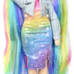 Rainbow High Amaya, Rainbow with Slime Kit & Pet, 11" Shimmer Posable Fashion Doll with DIY Sparkle Slime, Magical Yeti Pet, Fun Play Accessories