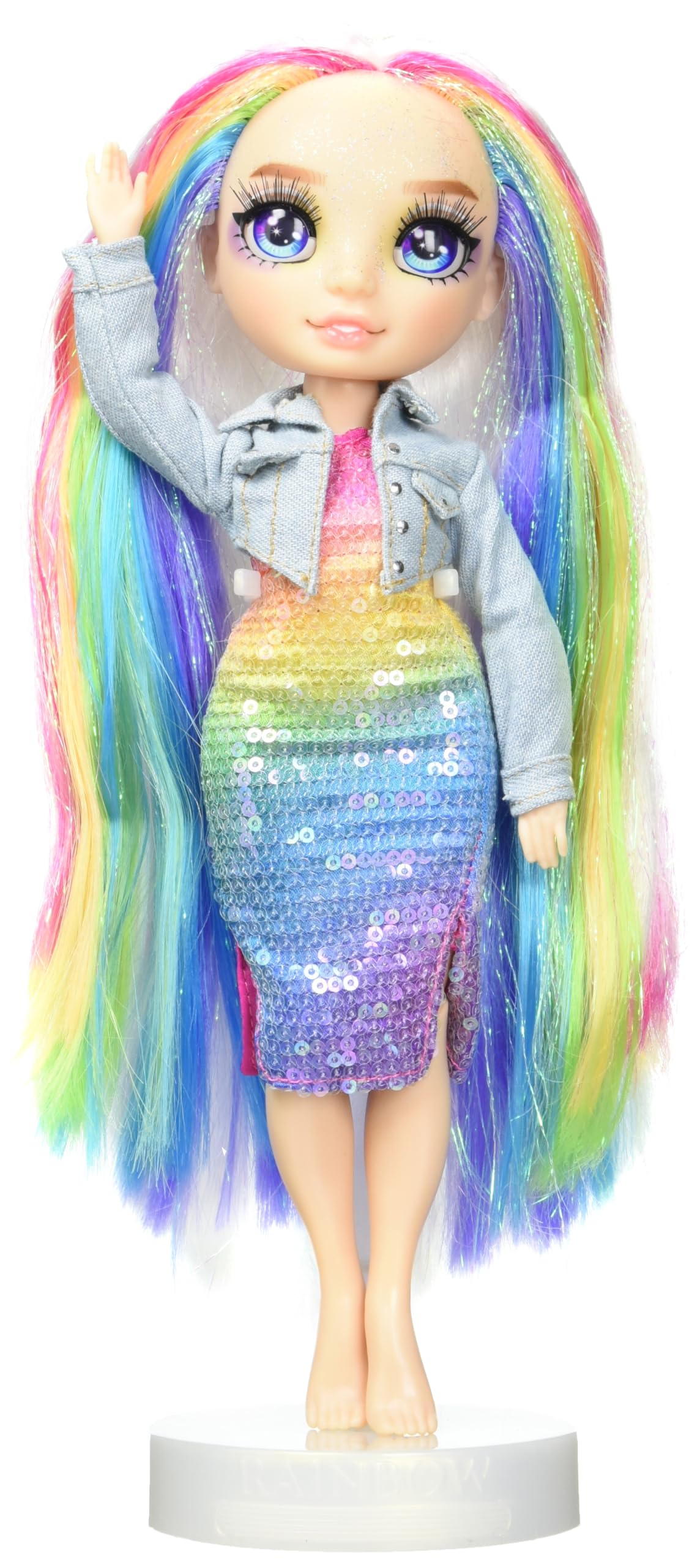 Rainbow High Amaya, Rainbow with Slime Kit & Pet, 11" Shimmer Posable Fashion Doll with DIY Sparkle Slime, Magical Yeti Pet, Fun Play Accessories