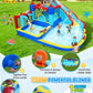 13-in-1 Water Slide Bounce House for Kids Backyard, 15x14.3x8.5FT Sport Waterpark with Deep Pool/Shower Head/Ball Holes/Soccer Goal/Basketball