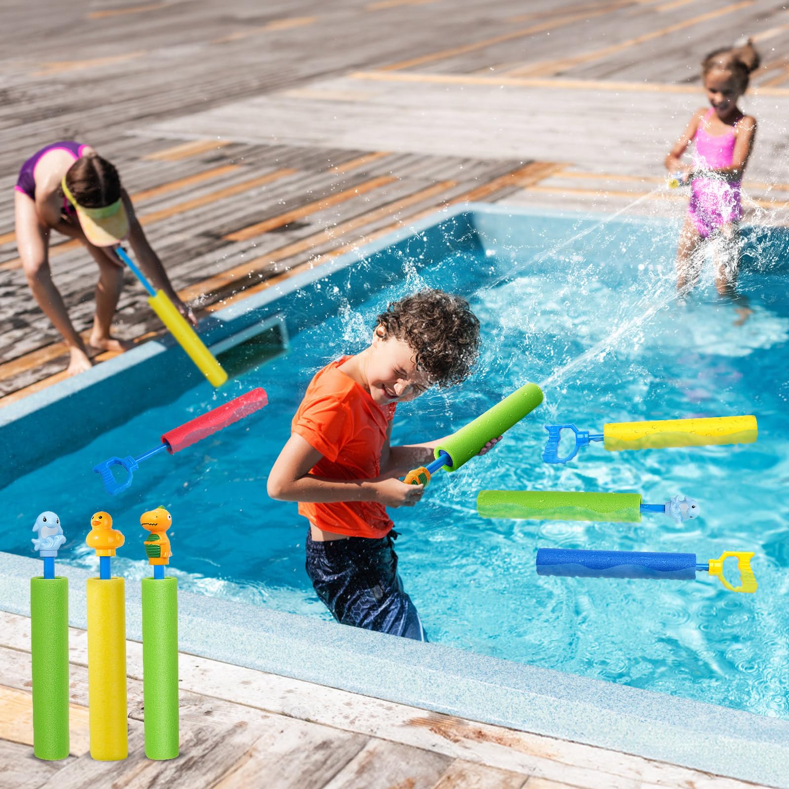 LQYoyz Water Gun, 6 Pack Super Water Soaker Blaster Squirt Guns