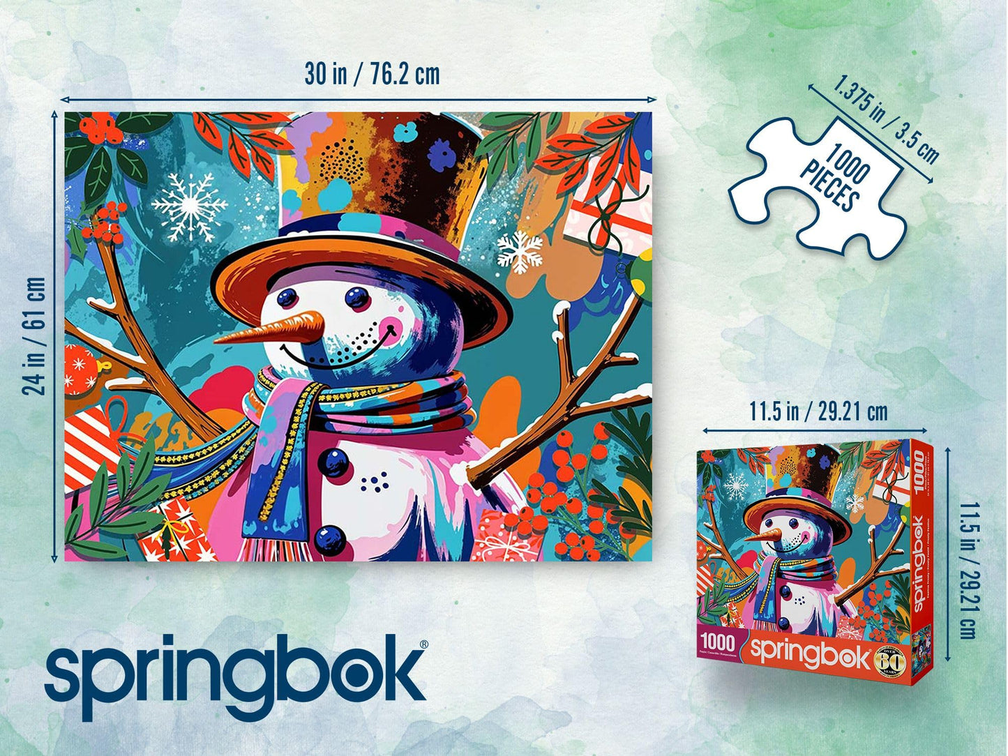Springbok Festive Frosty 1000 Piece Jigsaw Puzzle for Adults