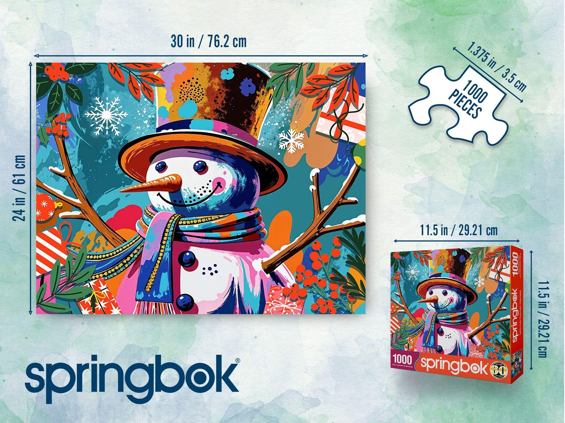 Springbok Festive Frosty 1000 Piece Jigsaw Puzzle for Adults