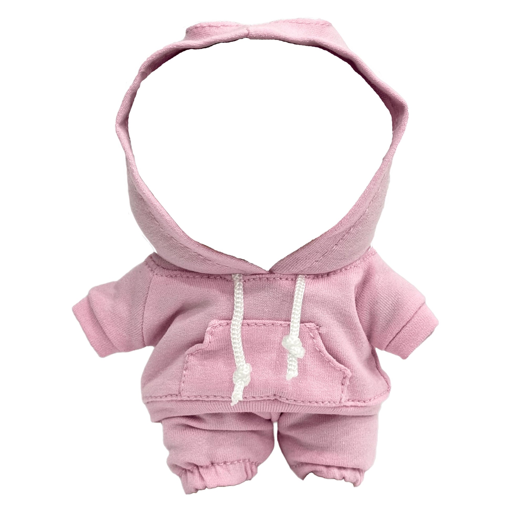 17cm Dolls Clothes Outfit Set for Doll - Casual Style Hoodies Clothing Set for Doll Dress Up, Pink Set