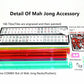 HNDTEK 166 Tiles American Mahjong Set Soft Bag with Combo Rack (Red)