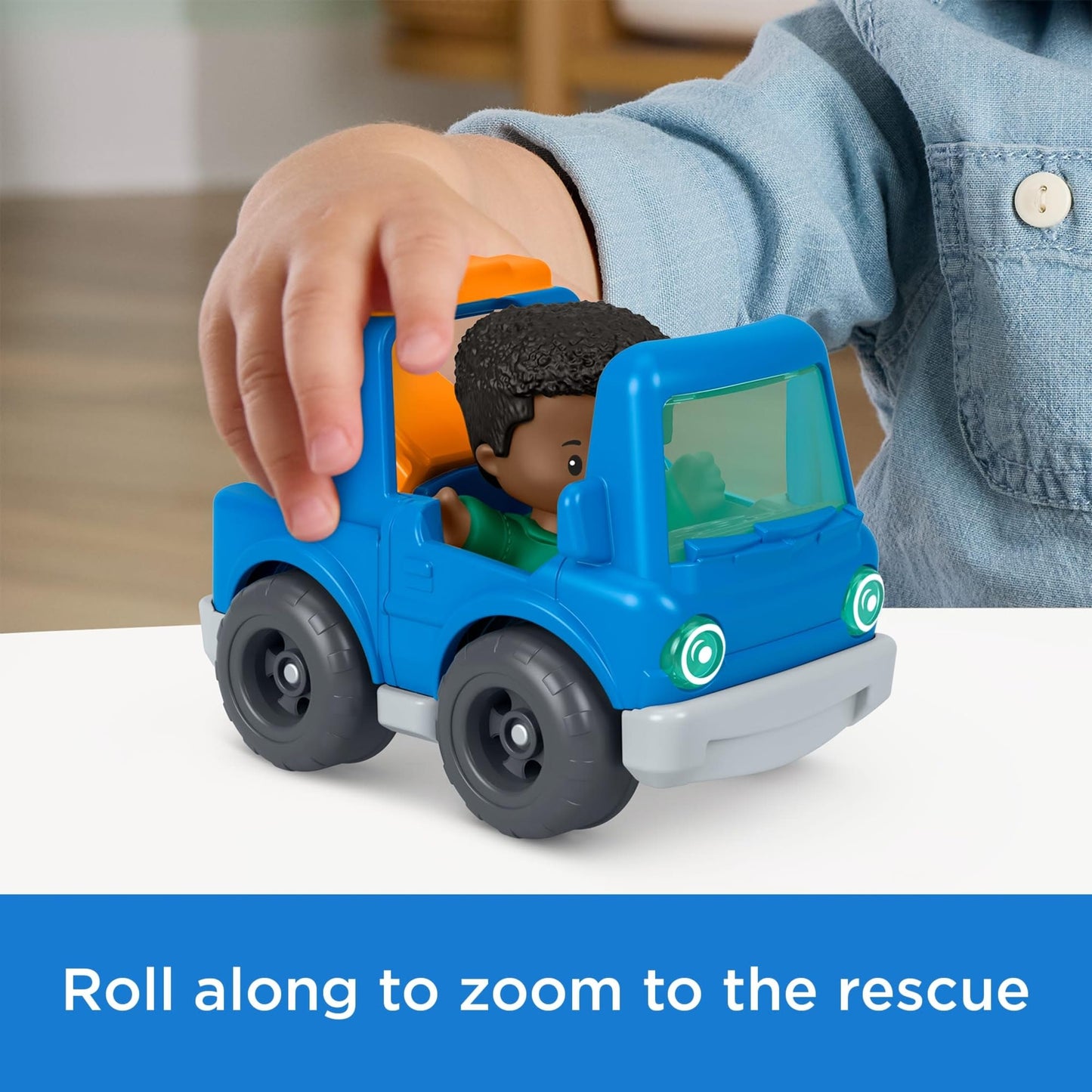 Fisher-Price Little People Roadside Tow & Go Figure & Vehicle Set