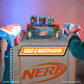 Nerf Zombie Spin Strike Electronic Target Game - Rotating Dart Blaster Game with Split-Apart Targets, 3 Modes & Multiplayer Play