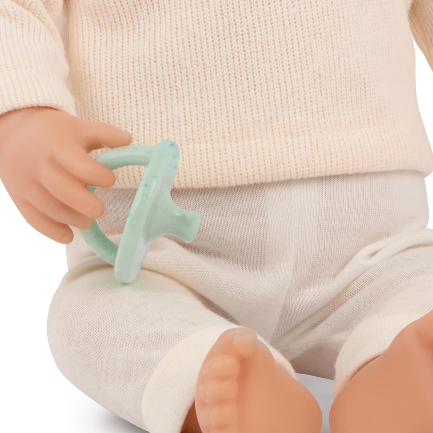 LullaBaby - 14-inch Realistic Baby Doll - Wavy Light-Blonde Hair, Blue Eyes & Soft Body - Pink Sweater Outfit & Pacifier, Pretend Play, Toys for Kids