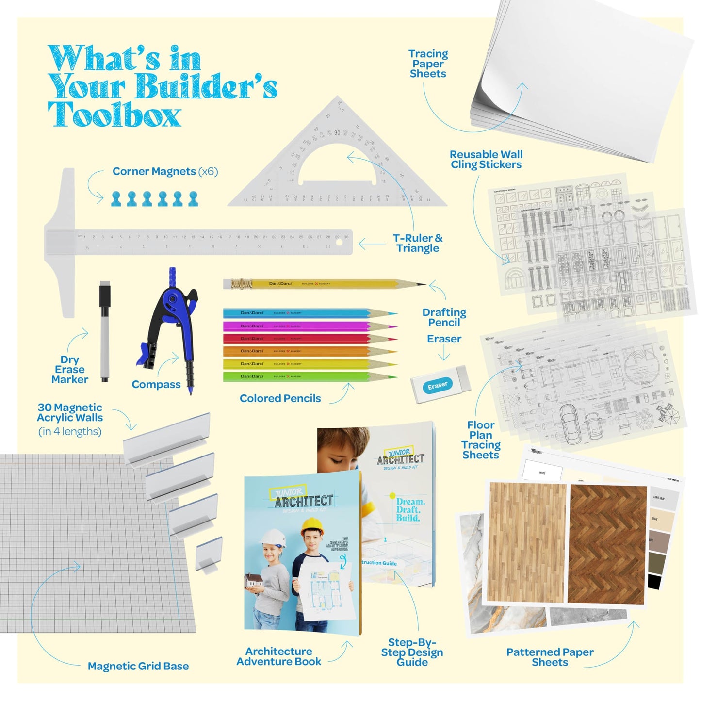 Dan&Darci Architecture Kit for Kids - 8 9 10 11 12 Year Old Girl Gifts - Boys Toys Age 8-10 - STEM Toys for Ages 8-13 - 12 Year Old Boy Birthday Gift