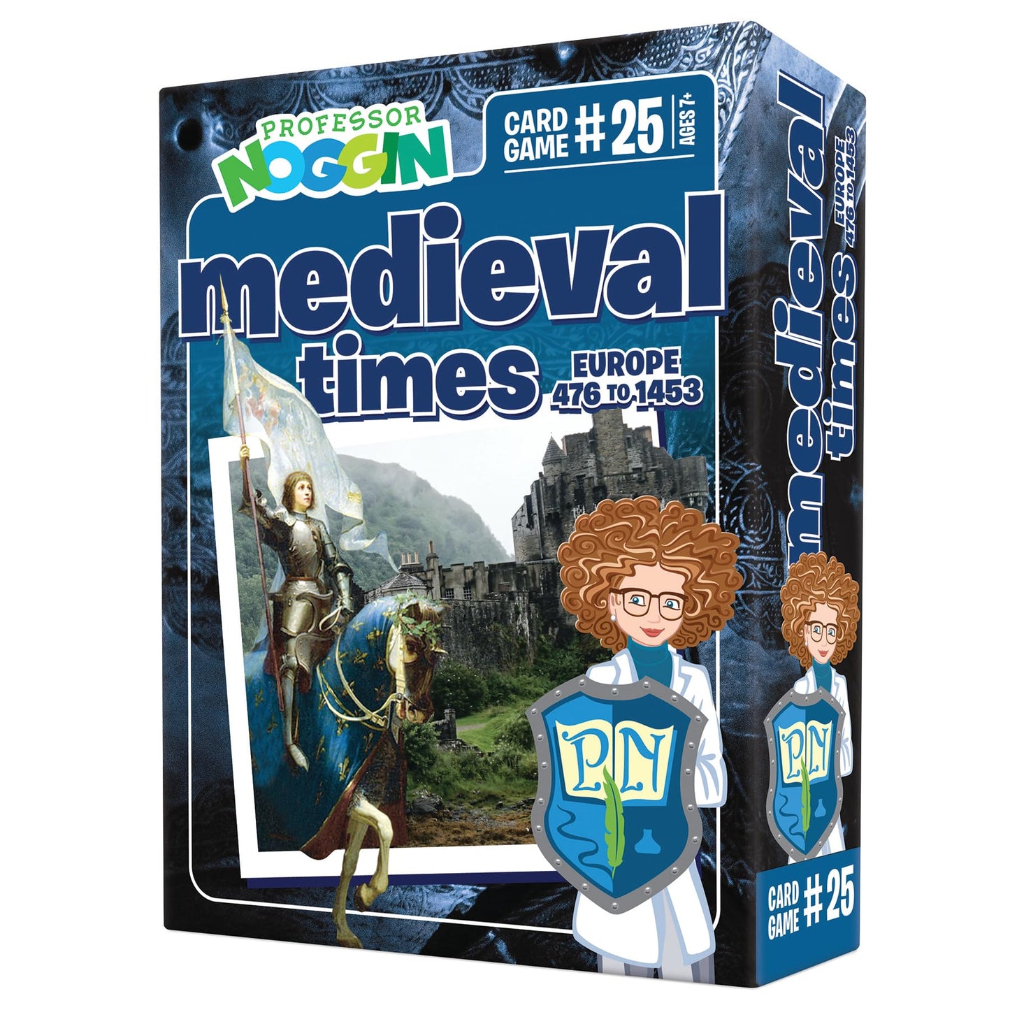 Outset Media Professor Noggin's Medieval Times - an Educational Trivia Based Card Game for Kids - Trivia, True or False, and Multiple Choice - Ages 7+
