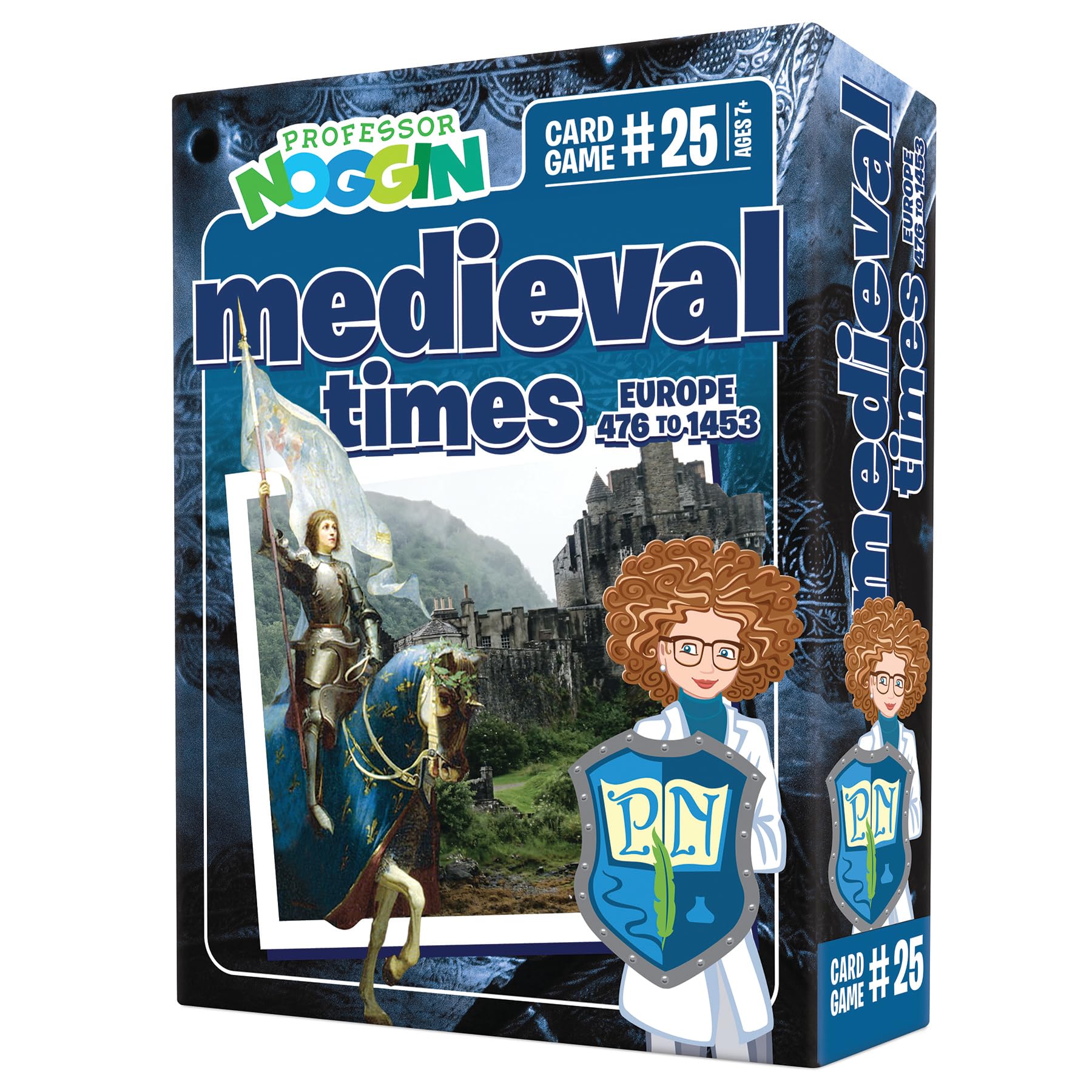 Outset Media Professor Noggin's Medieval Times - an Educational Trivia Based Card Game for Kids - Trivia, True or False, and Multiple Choice - Ages 7+