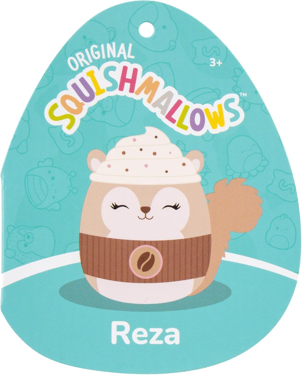 Squishmallows Original 8 inch Reza The Latte Squirrel - Official Jazwares Plush