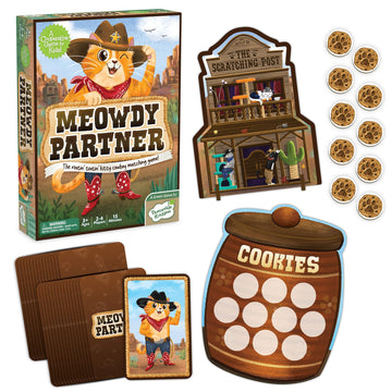 Peaceable Kingdom Meowdy Partner Cooperative Matching Game, Preschool Memory and Observation Game for Kids Ages 3-5, Team Based Gameplay with Cards