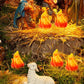 Pamonrueer 20 Pcs Mini Fake Fire Campfire Miniature Village Campfire Landscape Crafts Christmas Miniature Town Accessories for Mini Christmas Scene