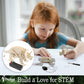 Pinwheel Crafts Robotic Dinosaur Arts & Crafts Science Kit for Kids Ages 6-12 - Wooden Dinosaur Toys with Paints - Ideal Gift for 6-Year-Old Boys