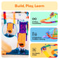 PicassoTiles 6 Piece Magnetic Tiles Race Track Ramp Accessories STEM Building Blocks Toys Magnet Tile Educational Construction Playset Boys Girls