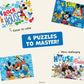 Ceaco - Disney - Mickey's Clubhouse - 4 X 1 Kids Multipack - Engaging Puzzle Perfect for Game Nights - Finished Size Varies