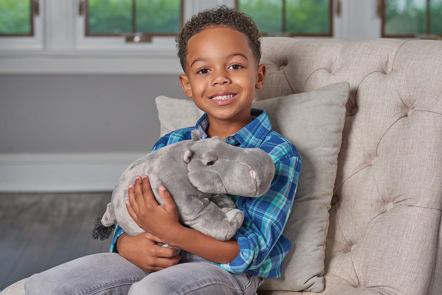 Wild Republic Hippo Plush, Stuffed Animal, Plush Toy, Gifts for Kids, Cuddlekins 12"
