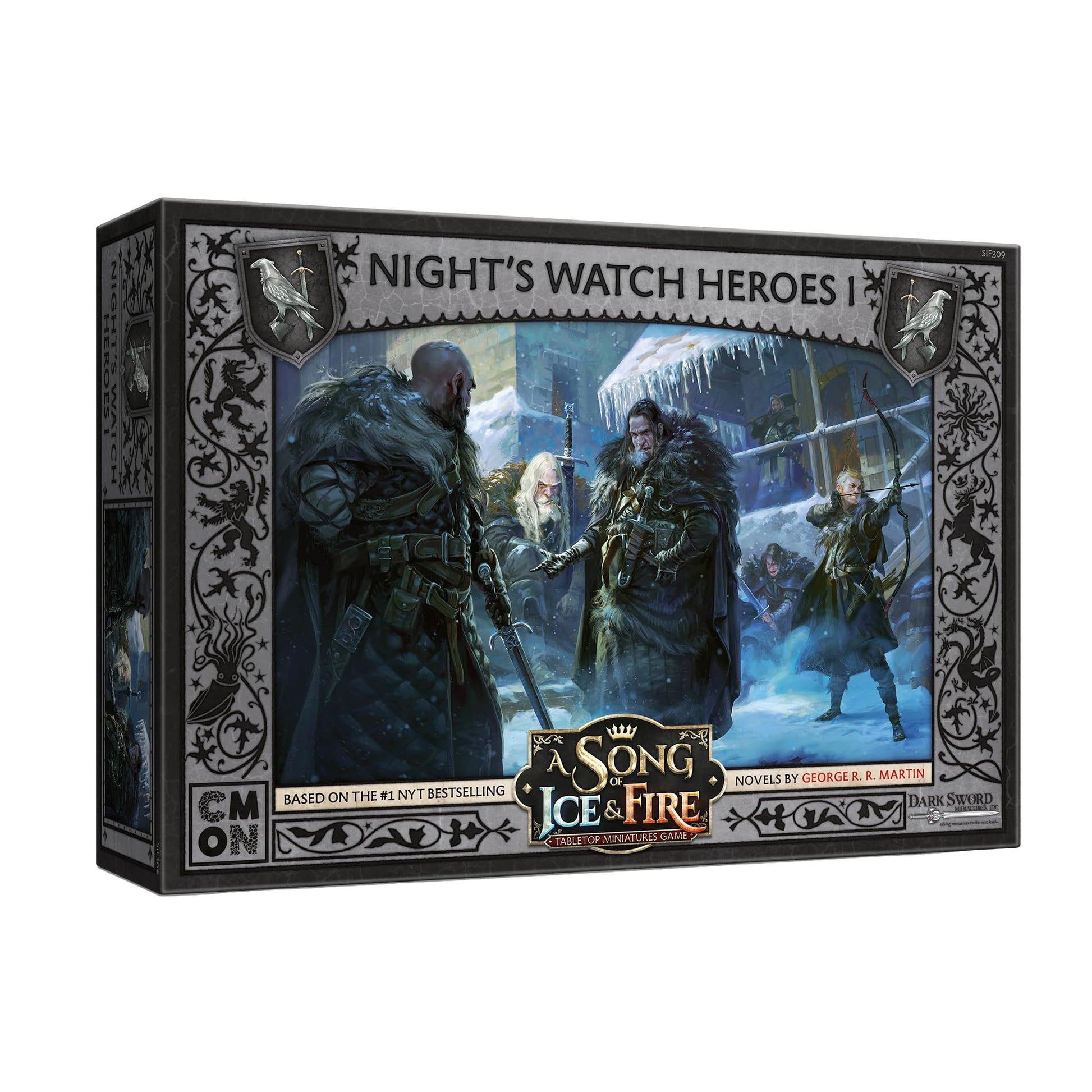 CMON A Song of Ice and Fire Tabletop Miniatures Game Night's Watch Heroes I Box Set (Multilingual Edition) - Strategy Game for Adults, Ages 14+, 2+