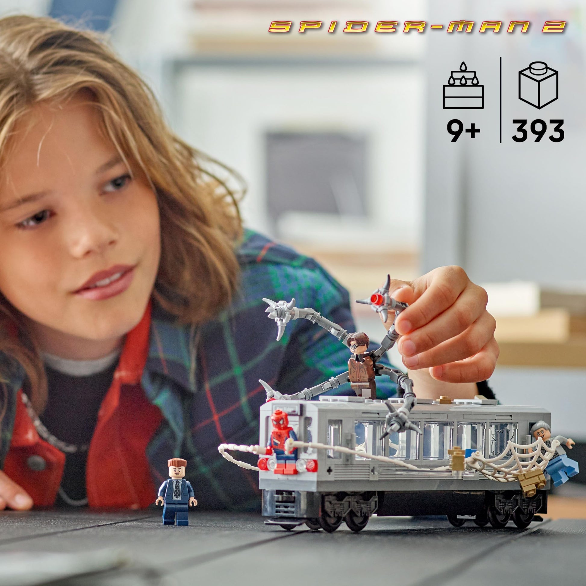 LEGO Marvel Spider-Man vs. Doc Ock Subway Train Scene - Action Figures Kids Toy - Spider-Man Building Toy for Boys & Girls, Ages 9+ - Marvel