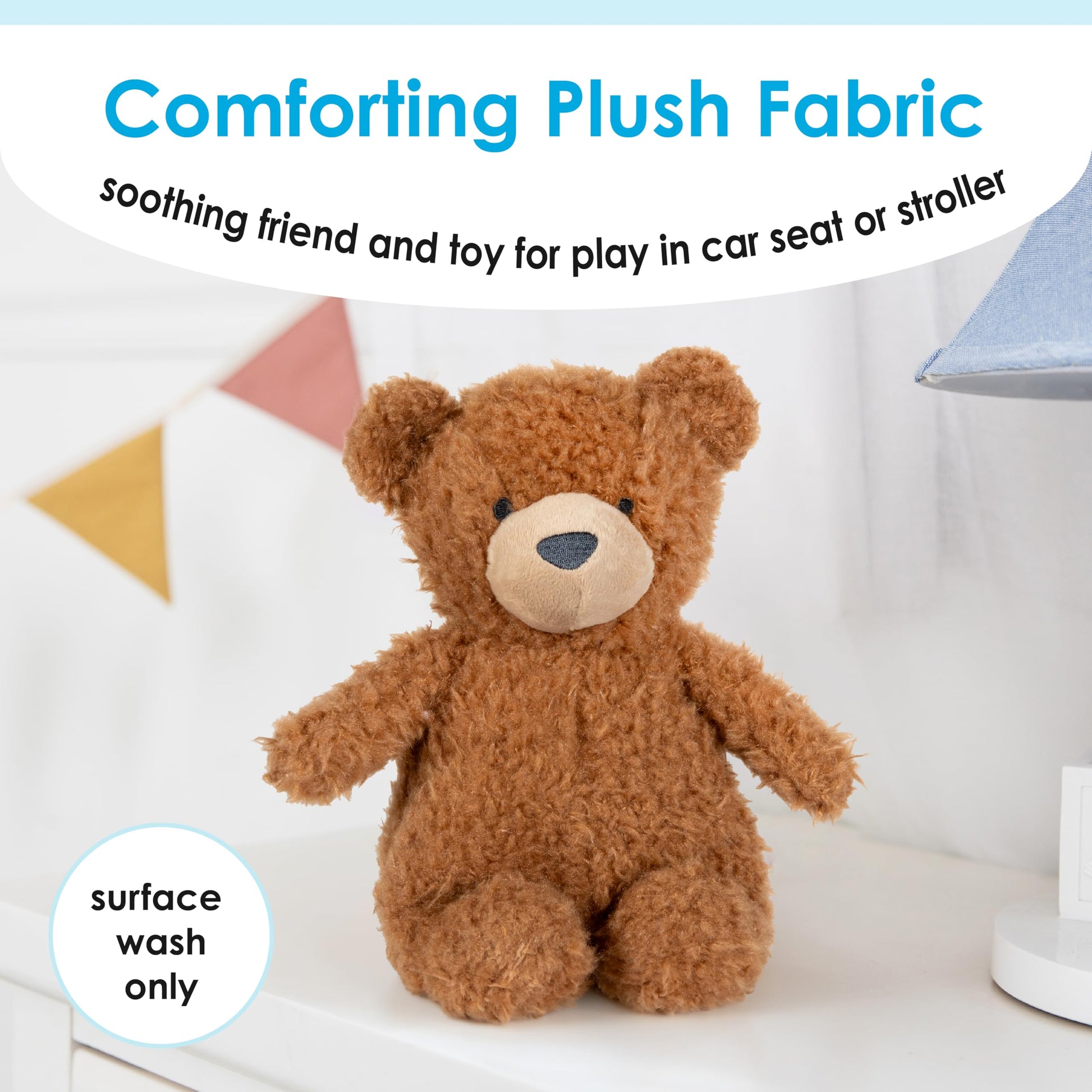 Kids Preferred 11 Inch Teddy Bear Brown Soft Plush Stuffed Animal Toy Gift for Kids and Toddlers - Carter's Squishy Bear