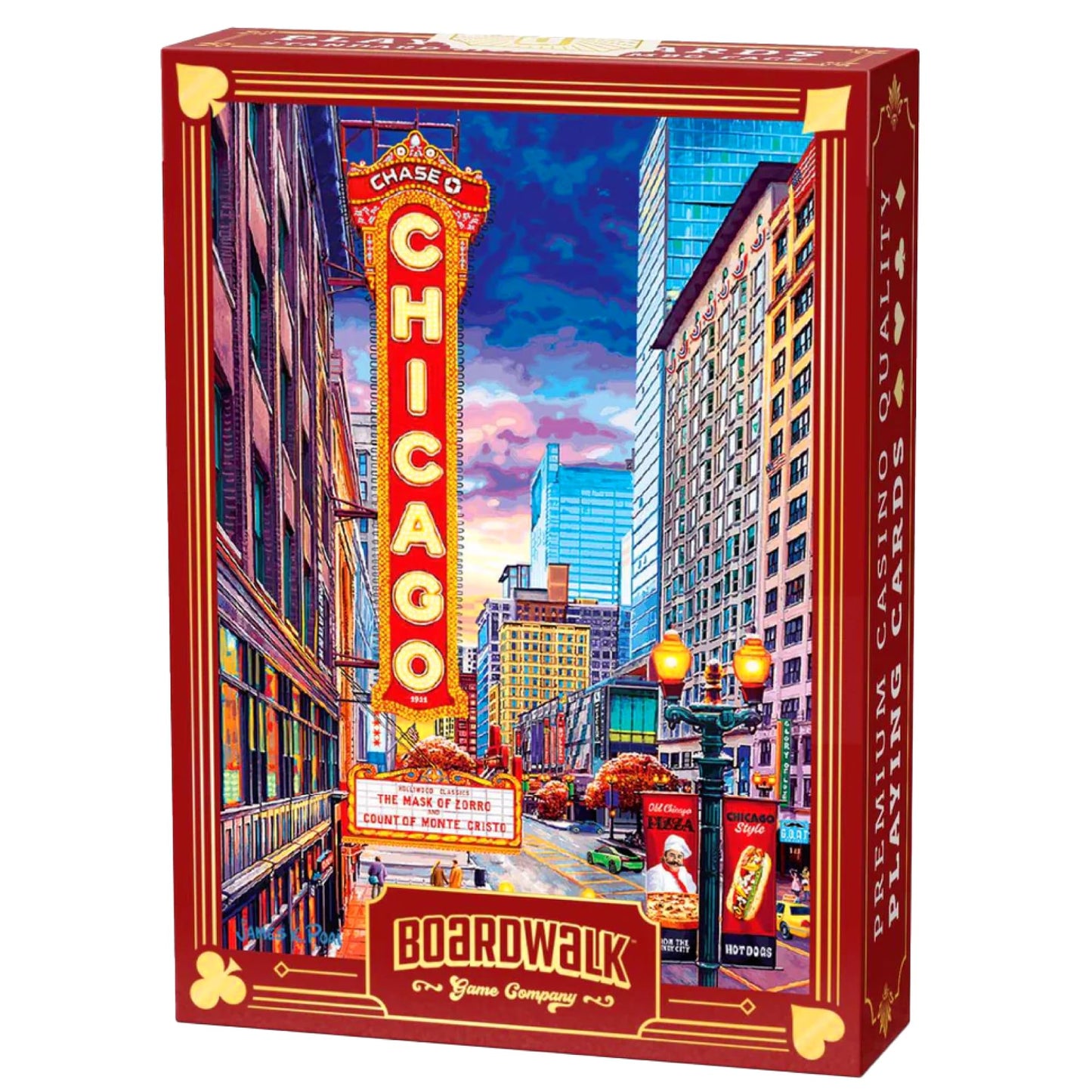 Boardwalk Puzzles Chicago, Featherlight Unique Playing Cards, Fun Themed Deck for Home and Travel