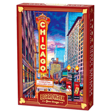 Boardwalk Puzzles Chicago, Featherlight Unique Playing Cards, Fun Themed Deck for Home and Travel