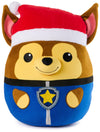 PAW Patrol Winter Holiday Chase Squish Plush, Official Toy from the Hit Cartoon, Special Edition Squishy Stuffed Animal for Ages 1 and Up, 12”