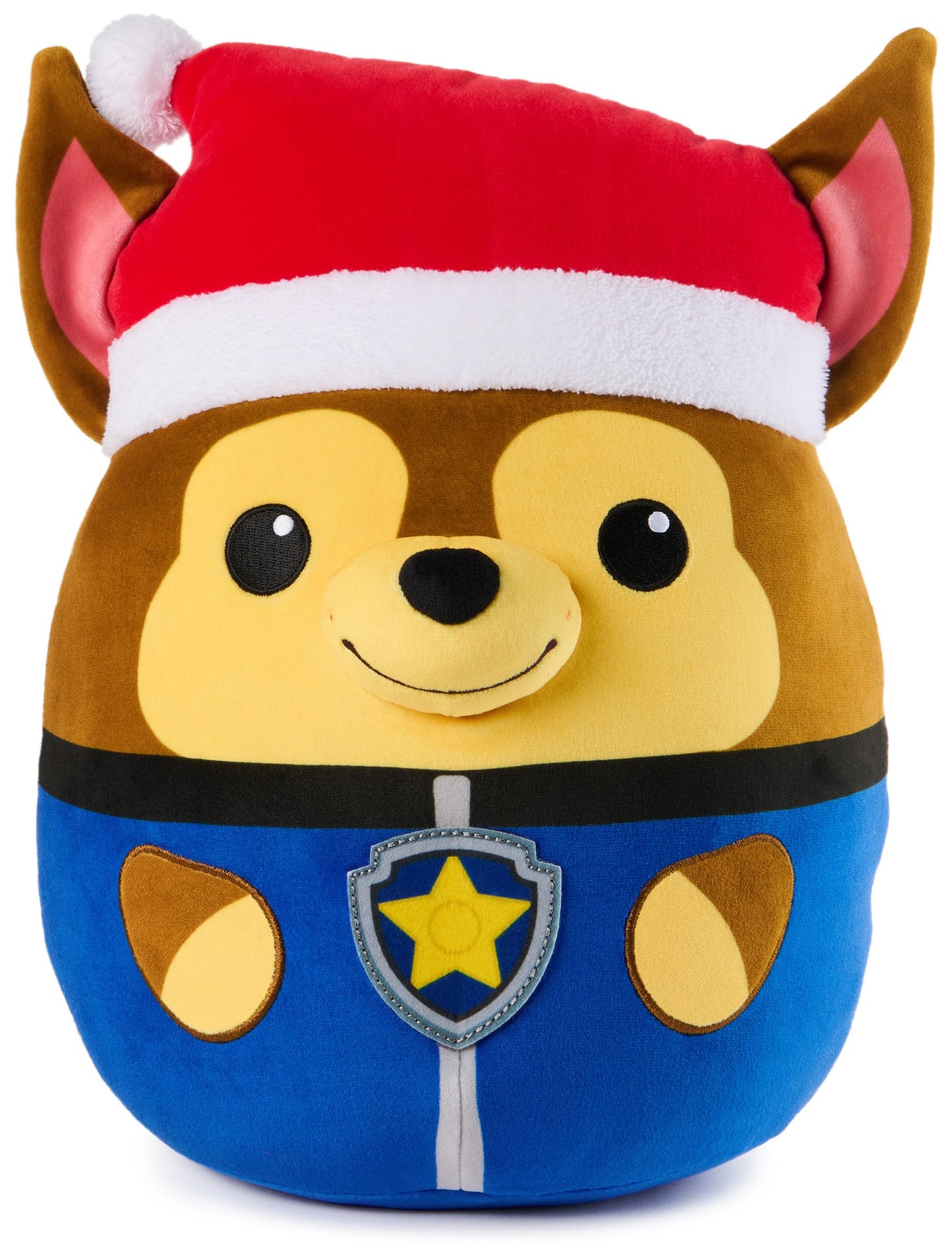 PAW Patrol Winter Holiday Chase Squish Plush, Official Toy from the Hit Cartoon, Special Edition Squishy Stuffed Animal for Ages 1 and Up, 12”
