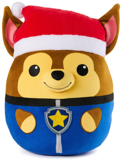 PAW Patrol Winter Holiday Chase Squish Plush, Official Toy from the Hit Cartoon, Special Edition Squishy Stuffed Animal for Ages 1 and Up, 12”