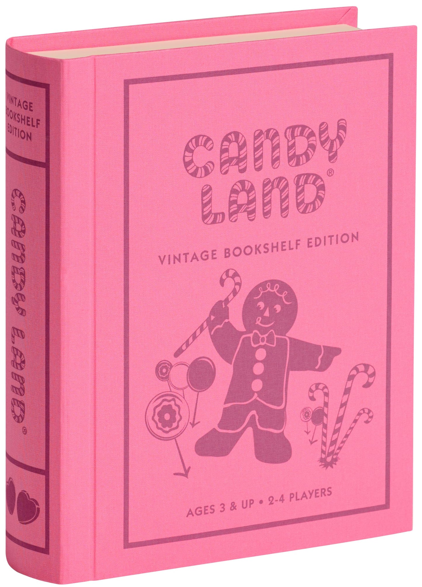 Candy Land Vintage Bookshelf Edition by WS Game Company, Classic Board Games for Kids with Linen-Wrapped Book Box, 1978 Retro Graphics & Slipcase
