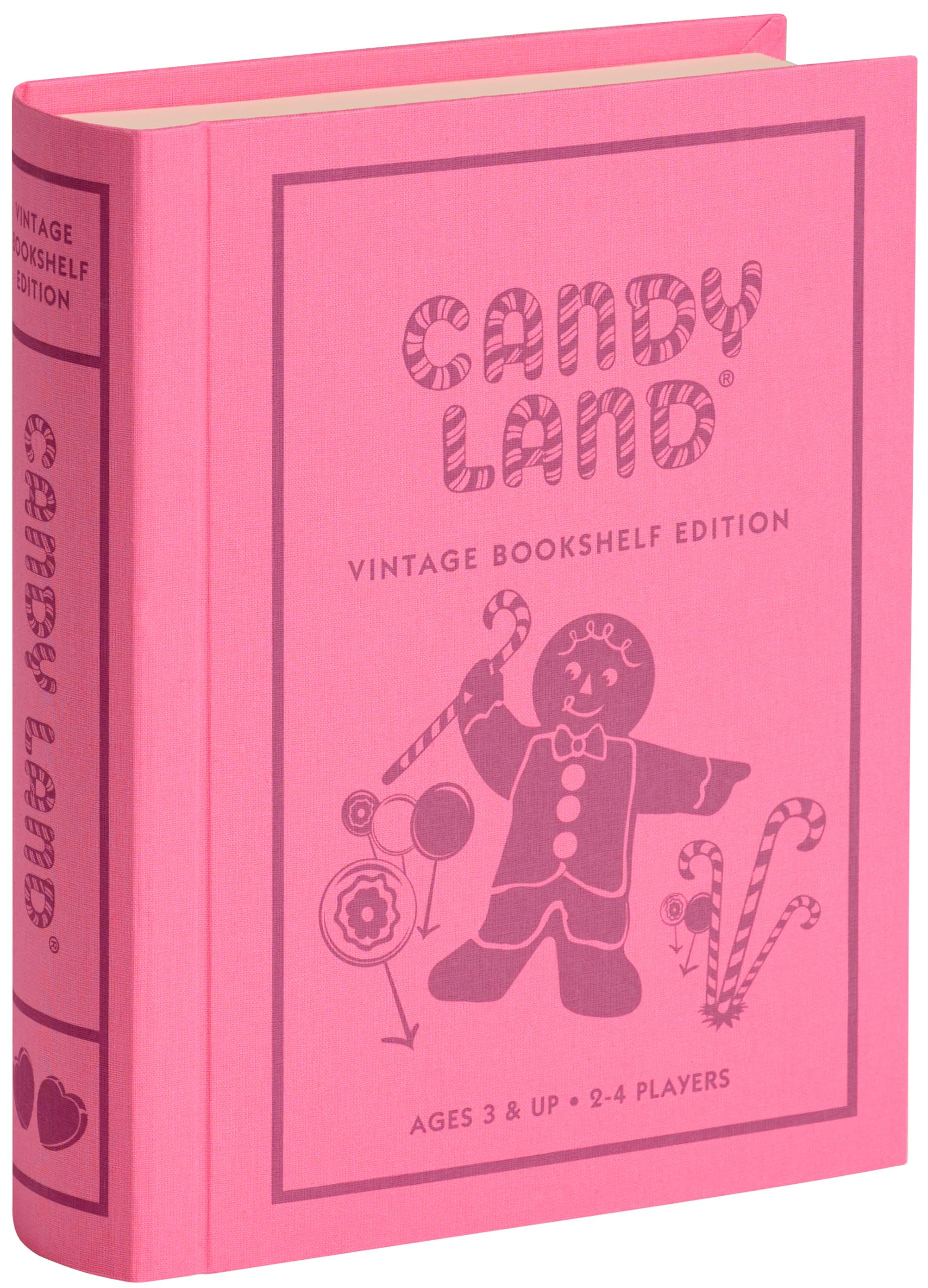 Candy Land Vintage Bookshelf Edition by WS Game Company, Classic Board Games for Kids with Linen-Wrapped Book Box, 1978 Retro Graphics & Slipcase