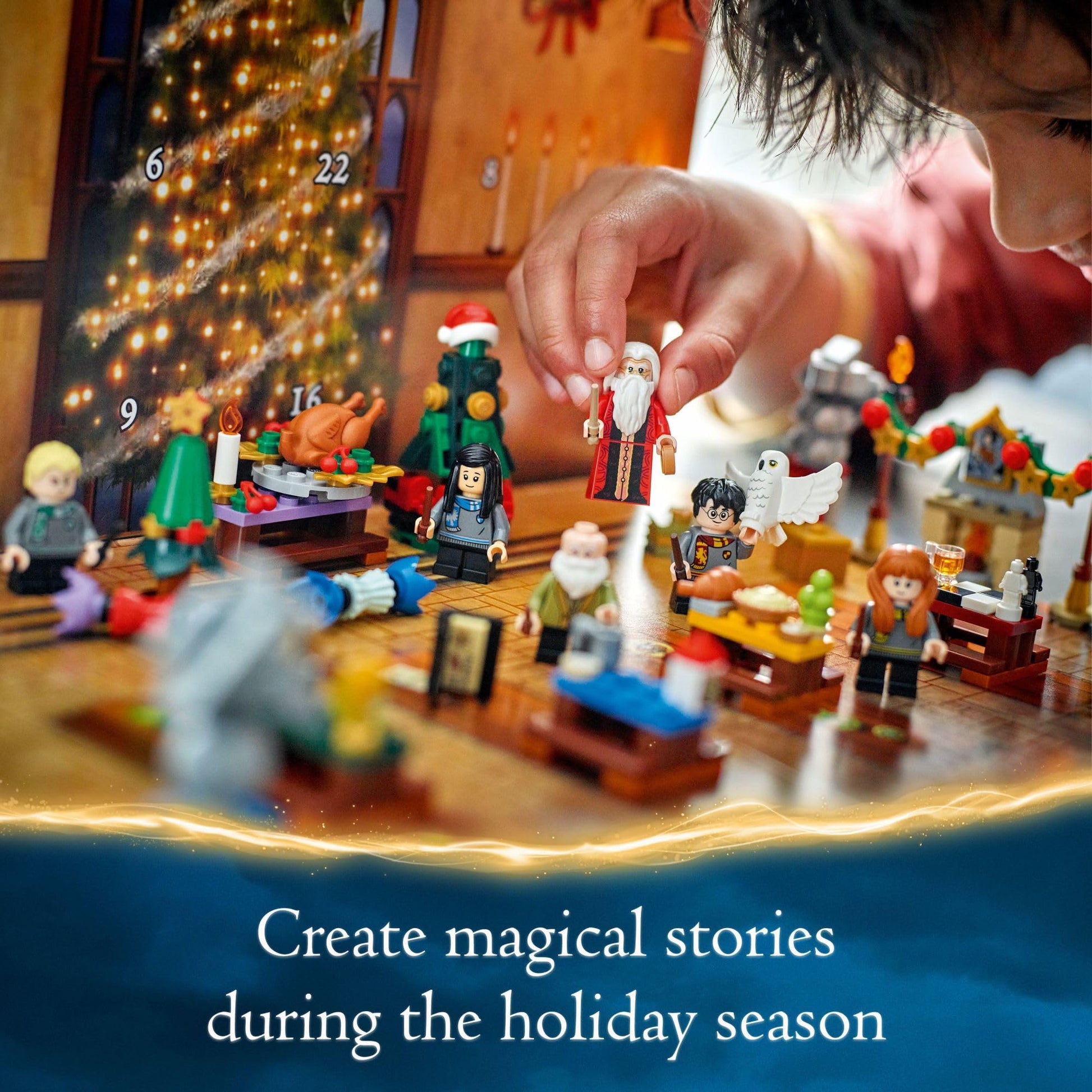 LEGO Harry Potter Advent Calendar 2024 for Kids - Christmas Advent Calendar W/ 16 Mini Builds & 7 Minifigures, Ages 7+ - Harry Potter Toys Gift Idea