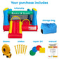 Funormous Educational Inflatable Bouncy House for Kids Outdoor Jump 'n Slide Bounce House with Blower Included for Kids Ages 3-8
