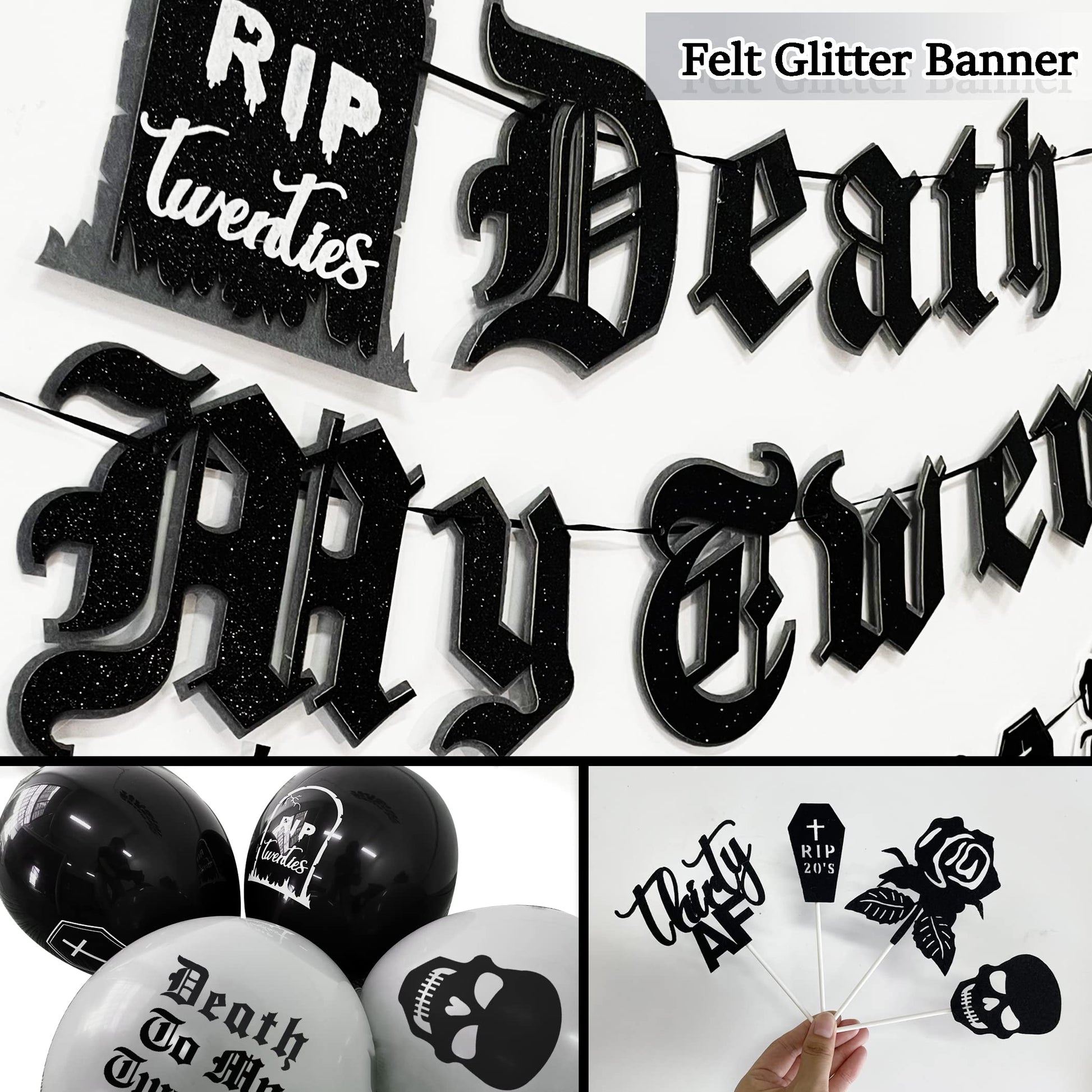 Death to My 20s 30th Birthday Decorations, Rip to My 20s Birthday Set