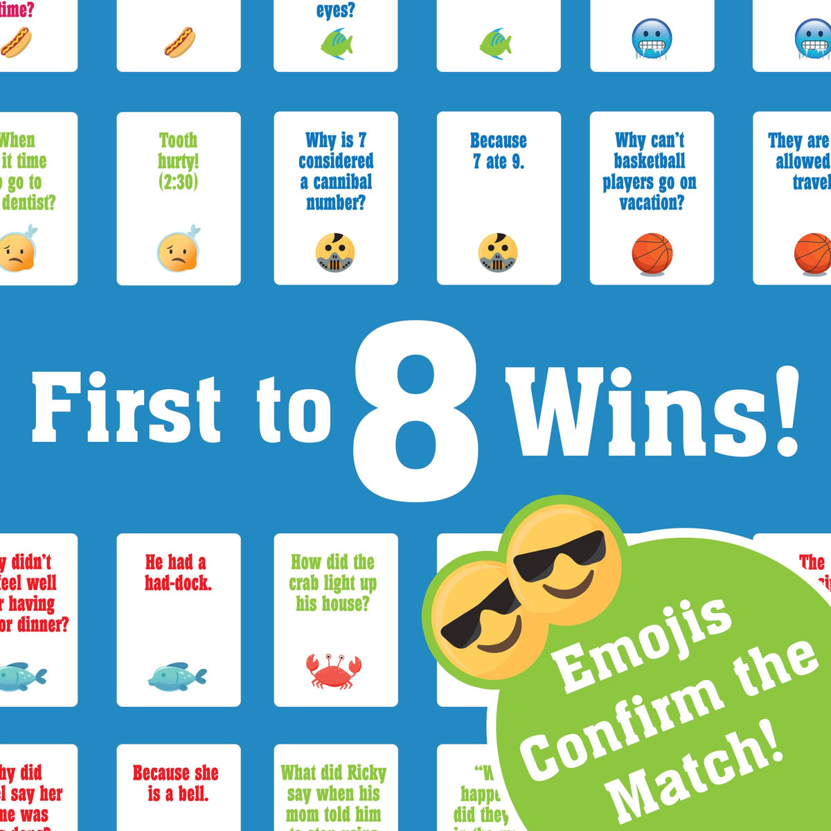 Dad Jokes Card Game, Funny Family Party Game, 2-6 Players, Ages 8+