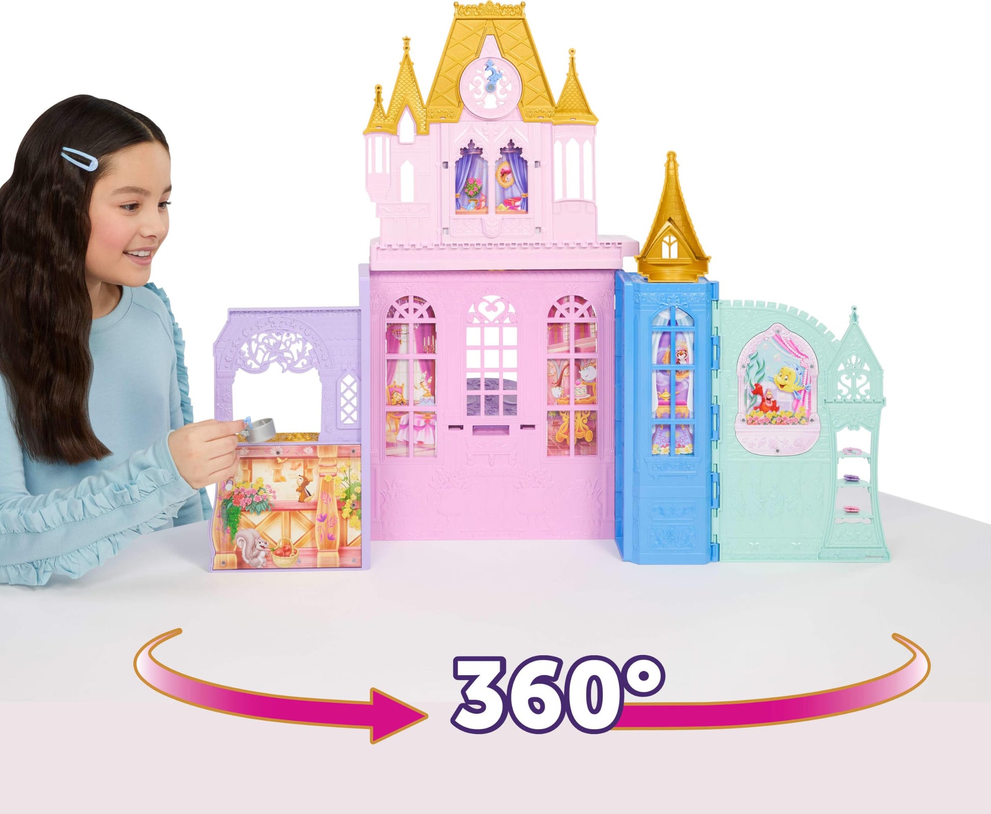 Mattel Disney Princess Portable Close & Carry Castle Playset